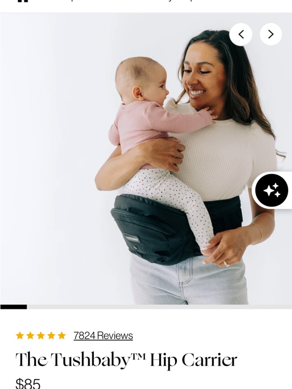 Brand new Tushbaby™ Hip Carrier - Black
